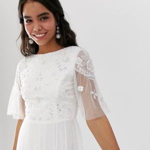 ASOS Dresses - ASOS Amelia Rose embellished maxi dress white US 6 ASOS Dresses - ASOS Amelia Rose embellished maxi dress white US 6
